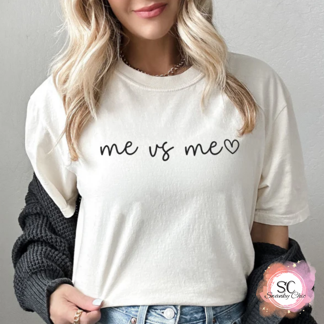 Melissa Giusti — Me Vs. me: Large, 1540 hot pink, v-neck tee