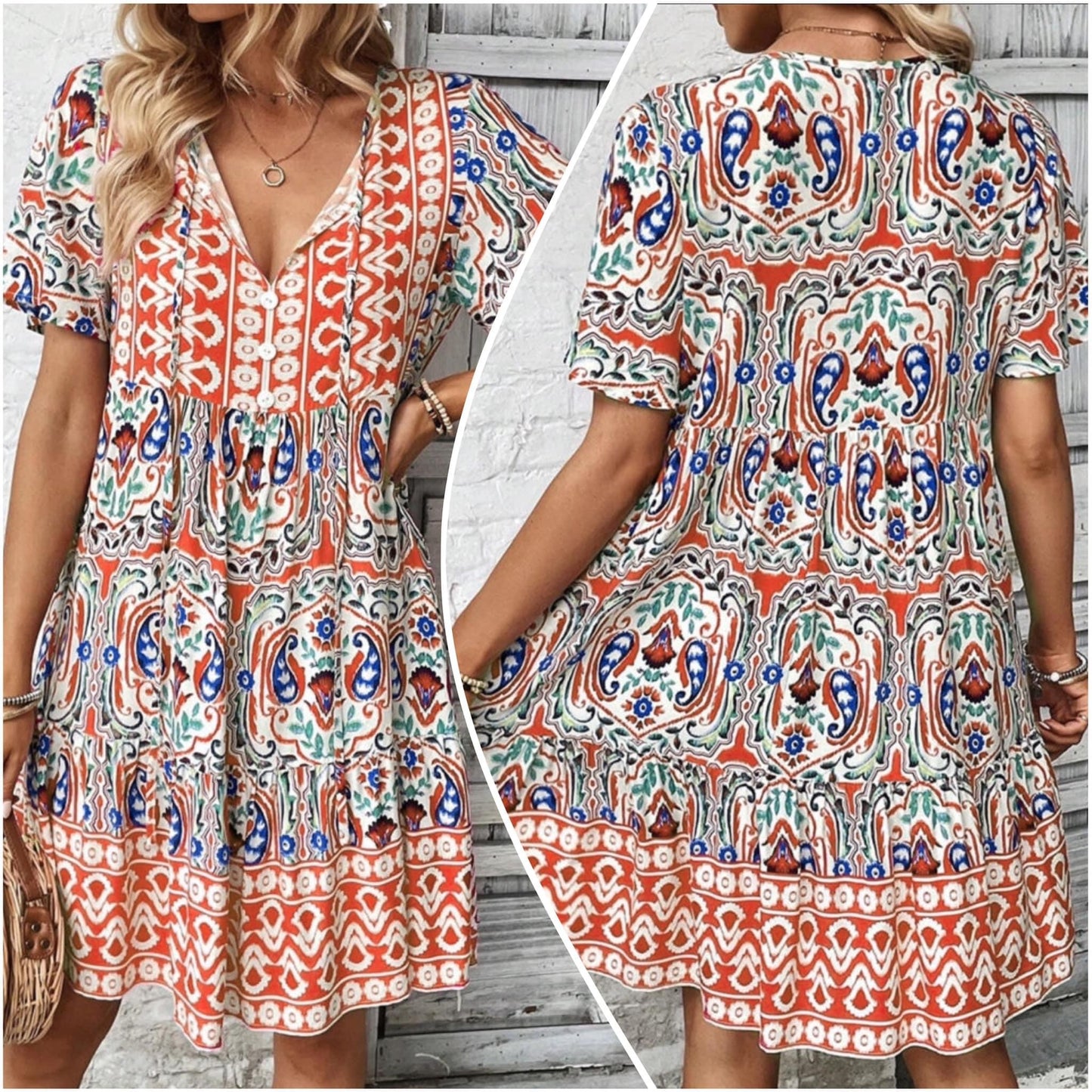 Kelli Sanders — XL, boho mini dress