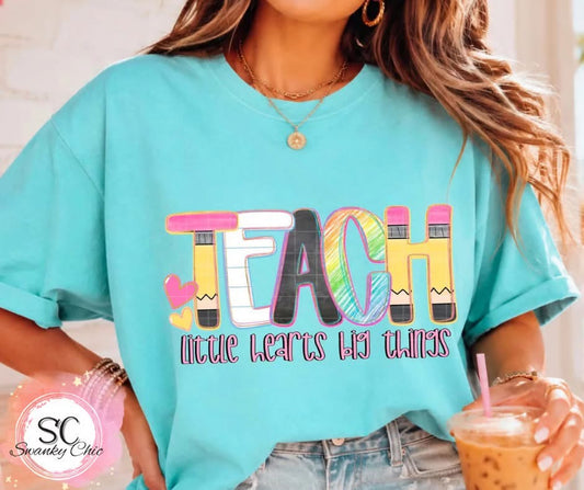 Amanda Thomas — TEACH: Small, surprise color, crewneck tee