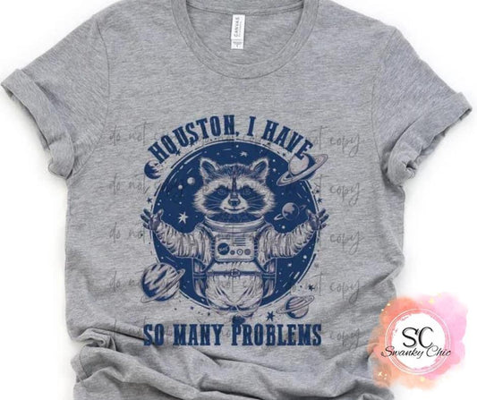 Angi Symons — Houston I have so many problems: Large, bright color, crewneck tee