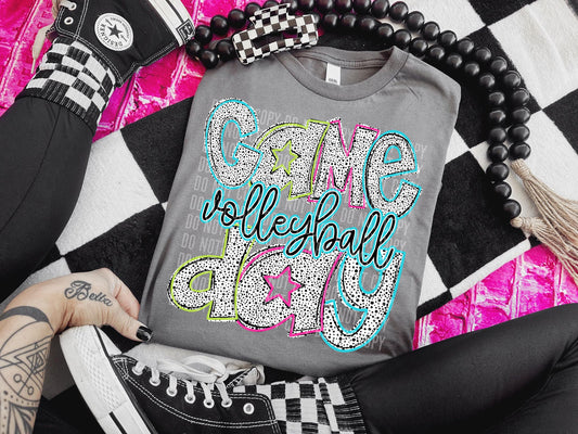 April Beach — Game Day Volleyball: 3X, grey as is, crewneck tee