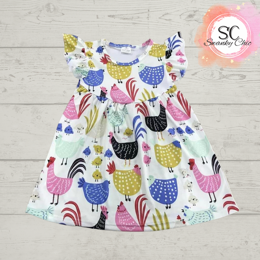 Tracey Dingwerth — 4T Girl’s, sleeveless chicken dress