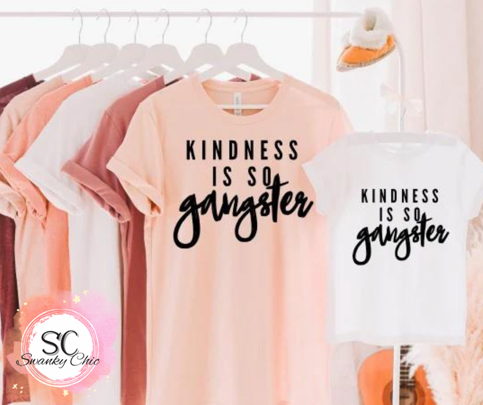 Amanda Thomas — Kindness is so gangster: Small, crewneck tee