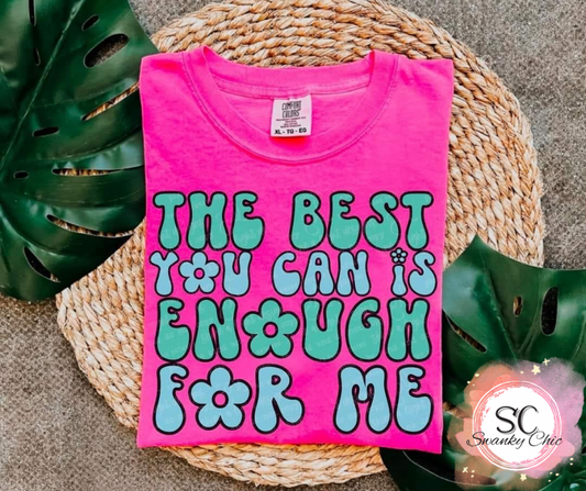 April Wheatley Boctor — The best you can is enough for me: 2X, hooded sweatshirt (996MR cyber pink)