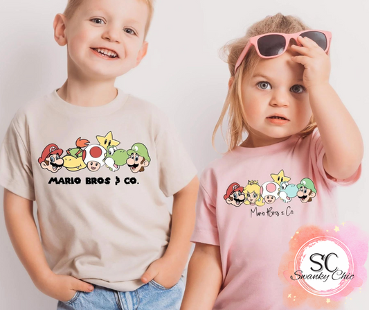 Taylor Farr — (boy) Mario Bros & Co.: 4T, gray, crewneck tee
