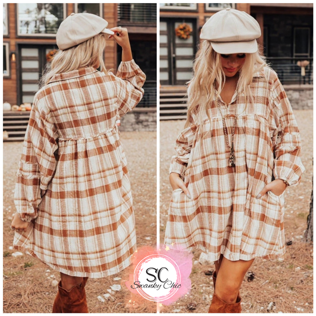 Diana K Marshall — Large, plaid BOHO dress