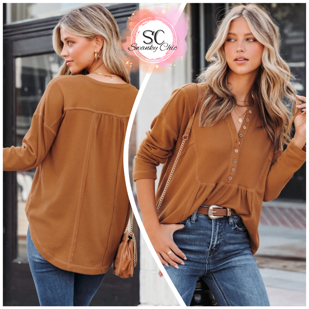 Theresa Cook Lindsay — Small, Henley waffle knit
