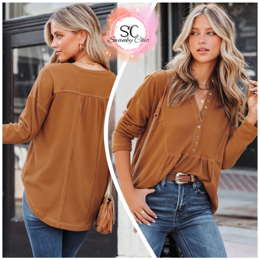 Theresa Cook Lindsay — Small, Henley waffle knit
