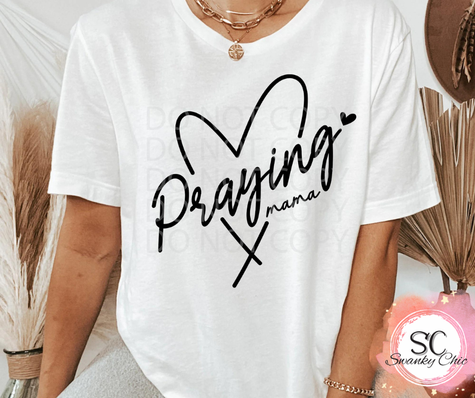 Callie Christofferson — Praying Mama: Small, lagoon, 1566 crewneck sweatshirt