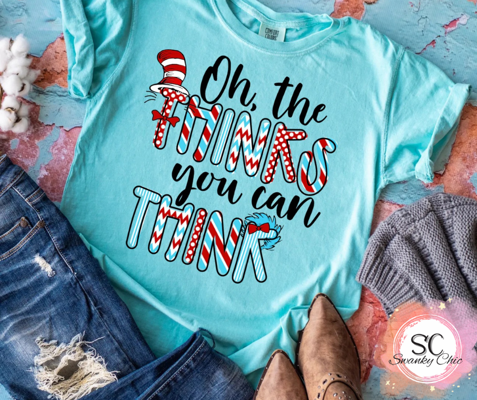 Candi Taylor-Hill — Oh the thinks you can think: Youth Small, crewneck tee