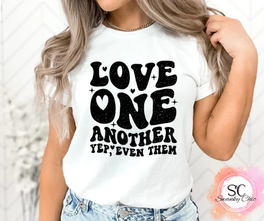 Priscilla Miller Ward — Love one another: Large, Heather true royal, crewneck tee