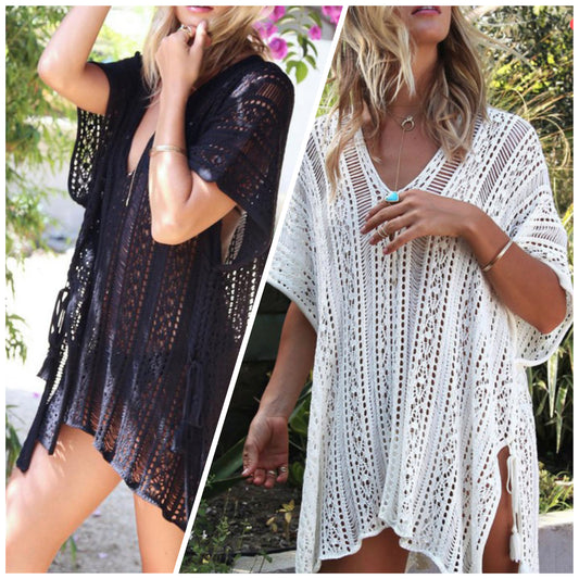 Allyson Michelle — OS crochet knit, beach coverup