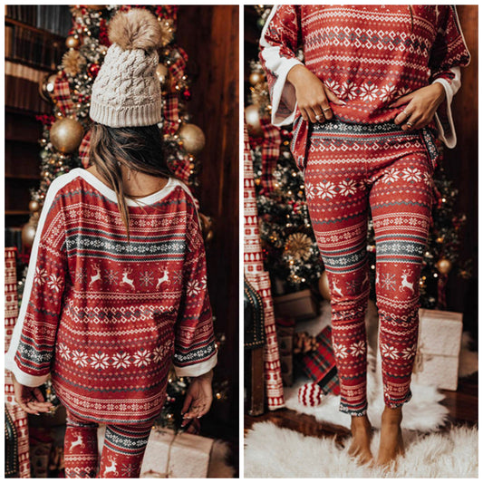 April Wheatley Boctor — Large, red/cream winter Jammie’s