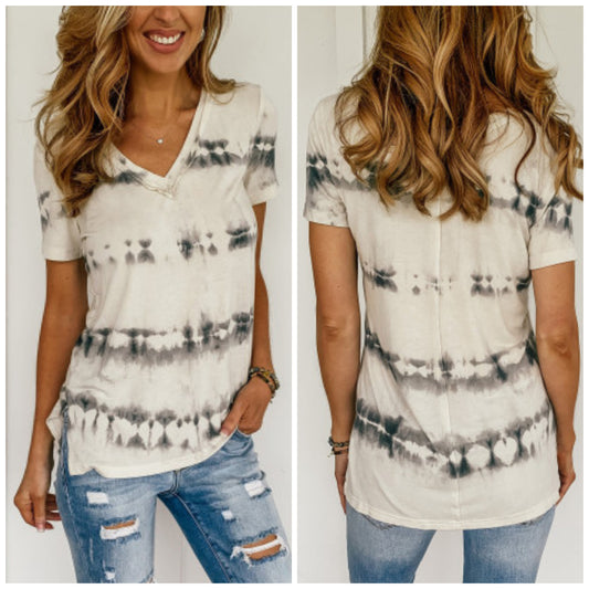 Angi Symons — XL, tie dye, v-neck tee