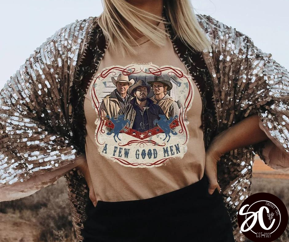 Becca Lynn Jones — A few good men: XL, black heather, crewneck tee