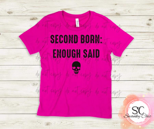 Paige Kassens — Second born enough said: 5/6T, hot pink 3321, crewneck tee
