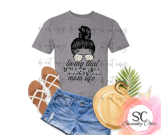 Anne Hoy Simpson — Living that volleyball mom life: Large, (dark color), v-neck tee