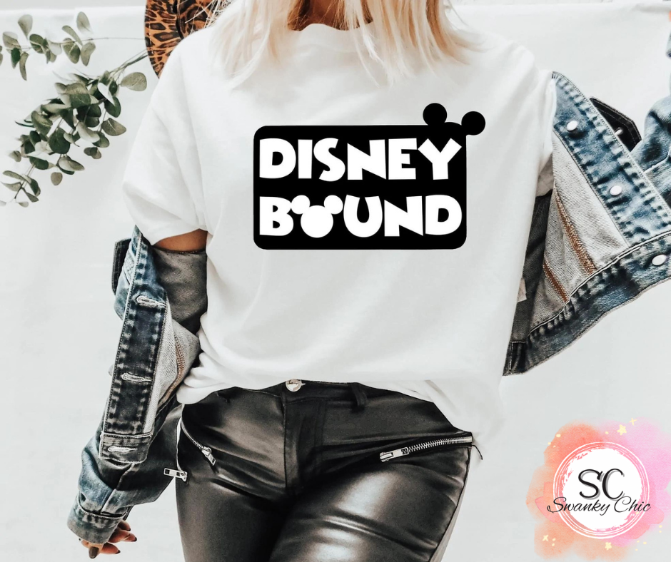 Allyson Michelle — Disney Bound (Mickey): 2X, white, crewneck tee