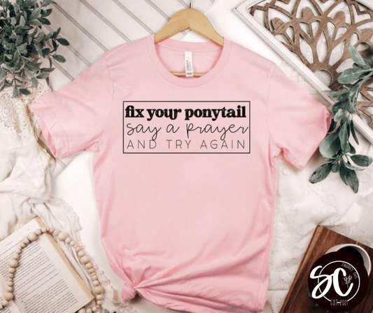 Toni Scott — Fix your ponytail: XL, bright color, racerback tank