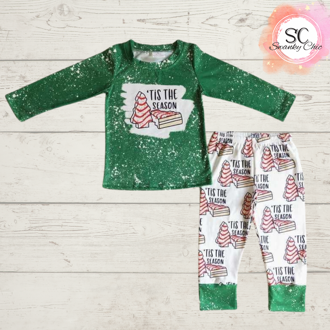 Sarah Cotter — 4T, green Christmas tree cake Jammie’s