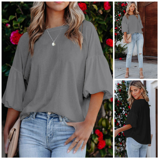 Shannen Carter — XL, gray puffer top