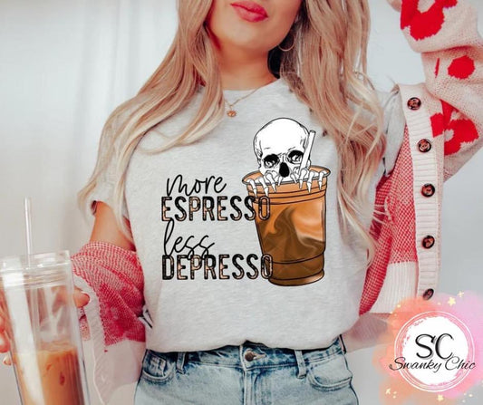 Angi Symons — More espresso less depressing: Large, v-neck tee