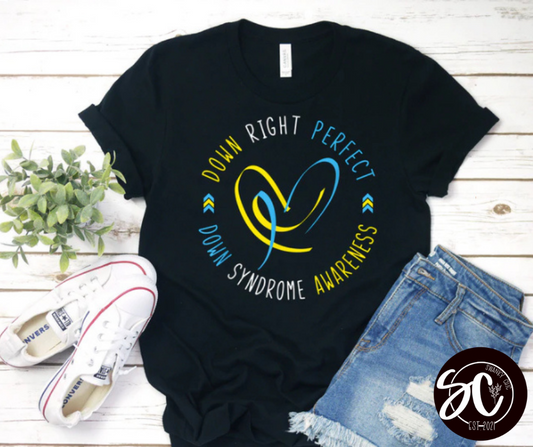 Teresa Aldrich Weesner — Down Right Perfect: XL, crewneck tee