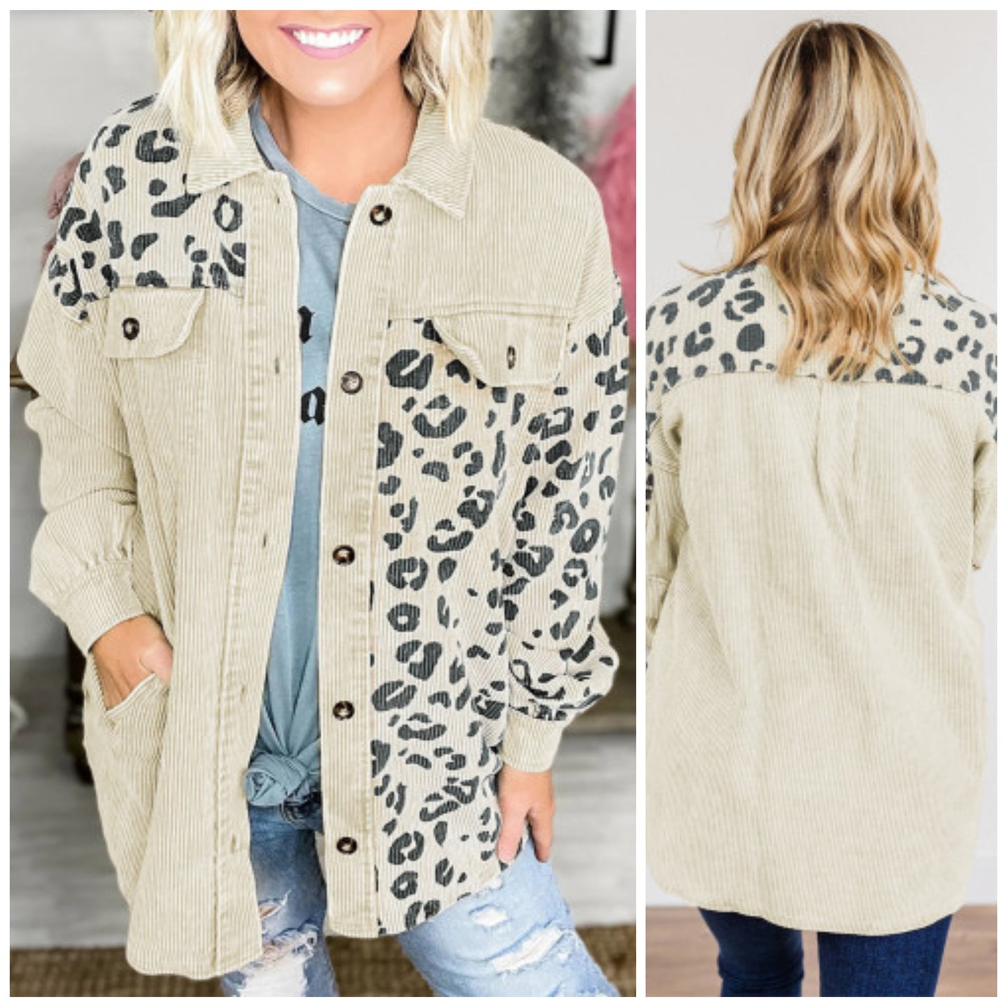 Stacy Leigh Alexander — Medium, Corduroy leopard jacket