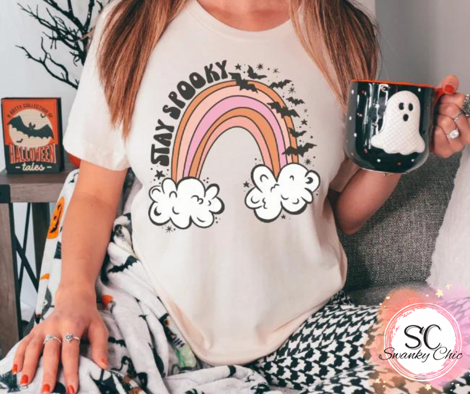 Julia Piercey Hanson — Stay spooky: Medium, 6210 Cream, crewneck tee
