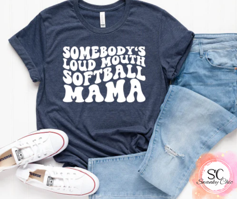 Jennifer Hoppe — Somebody’s Loud Mouth 🥎 Mama: Large, black Heather, v-neck tee