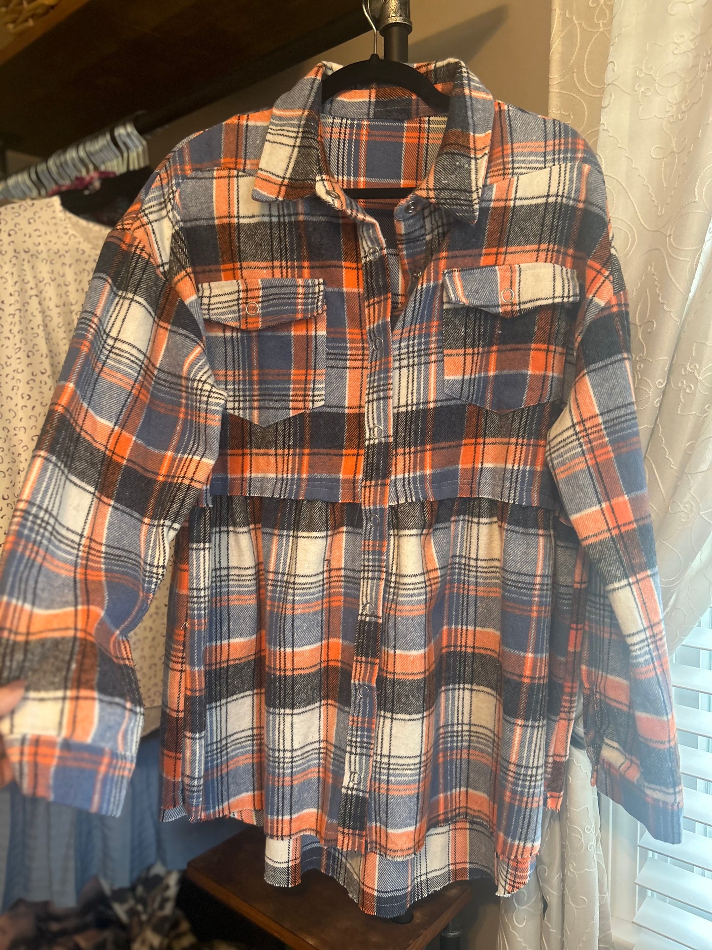 Shelly Ervin — X-Large, plaid babydoll jacket