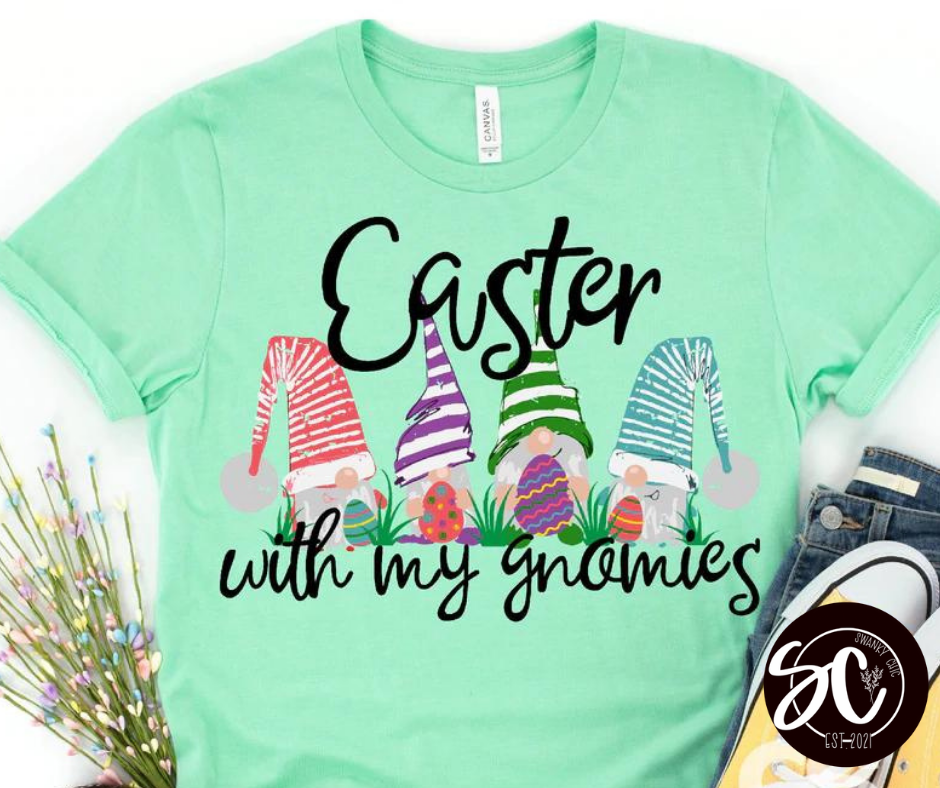 Angela Hankins — Easter Gnomies: Small, Mint, crewneck tee