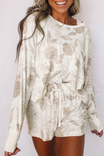 April Wheatley Boctor — Large,  neautral floral lounge set