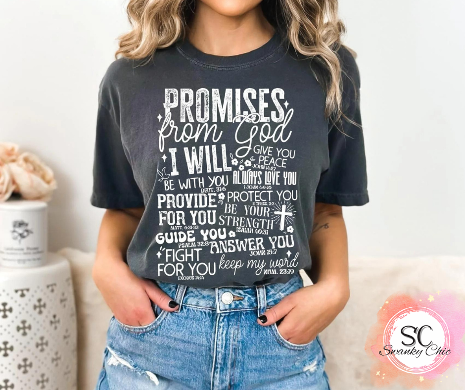 Sarah Gabbard — Promises from God: Large, Heather magenta, crewneck tee
