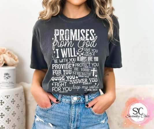Sarah Gabbard — Promises from God: Large, Heather magenta, crewneck tee