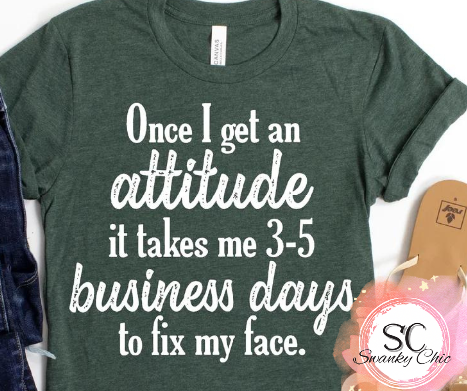 Kimberly Kirk — Once I get an attitude: Small, Venetian grey/ Heather white, raglan tee