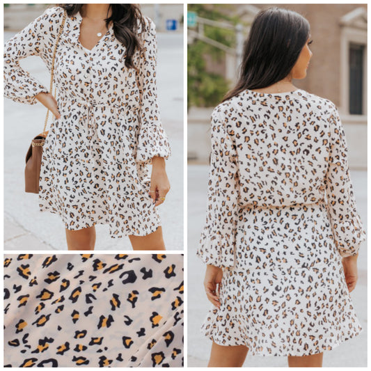 April Wheatley Boctor — Large, cheetah print, mini dress