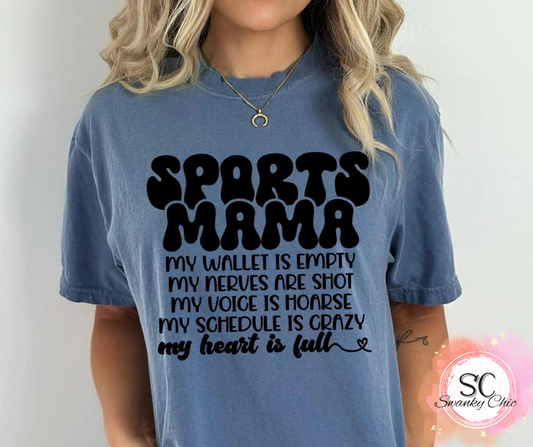 Amy Gossett — Sports Mama: Medium, Heather true royal, hooded t-shirt