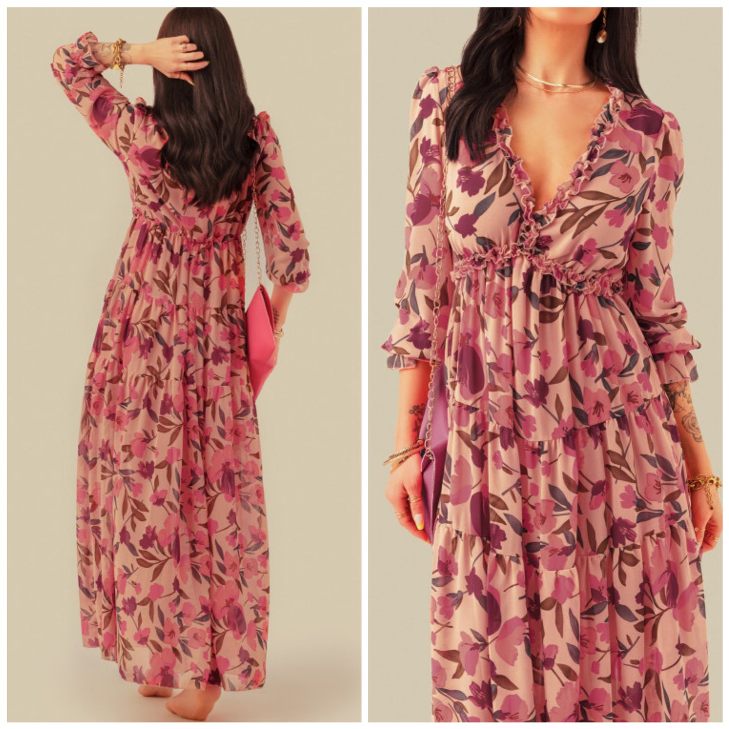 Amanda Jones Reuss — Large, blush floral maxi