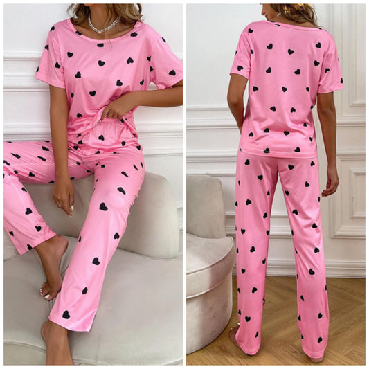 April Wheatley Boctor — XL, pink heart lounge set
