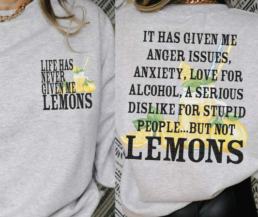 Teresa Aldrich Weesner — life has never given me lemons: 2X, athletic Heather, crewneck tee