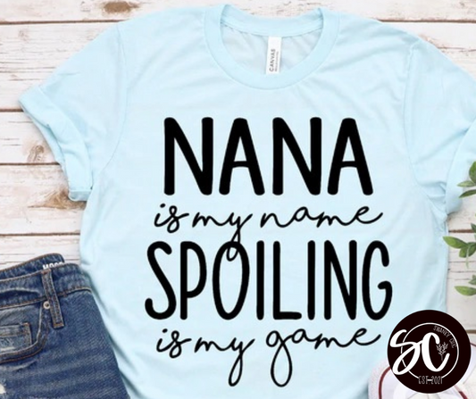 Tara Morrow — Nana is my name: 2X, heather green, crewneck tee