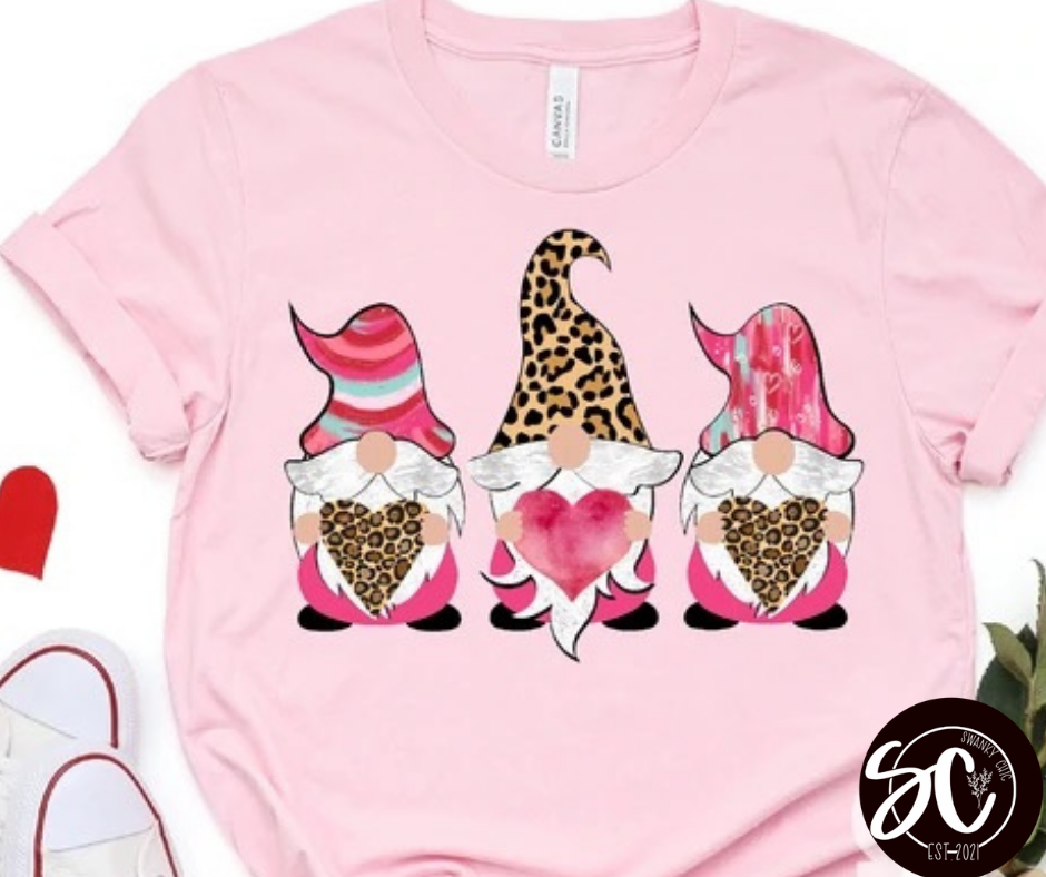 Christy Kuntz — Leopard Gnomes: Medium, raglan tee