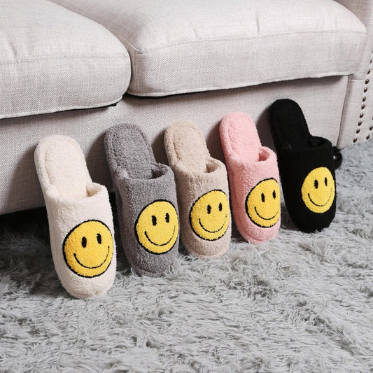 Susan Marie — S/M, Pink ComfyLuxe smile slippers